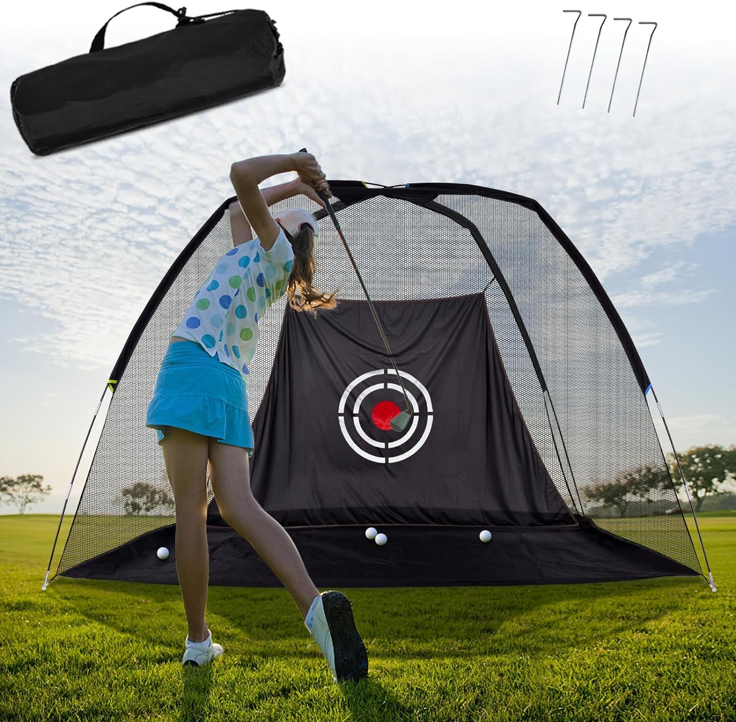 Golf Practice Hitting Net Golf Swing Net Golf Hitting Net Golf Practice Backyard Driving Golf Hitting Practice Net Golf Hitting Target Net Premium Quality，10x6x7 FT